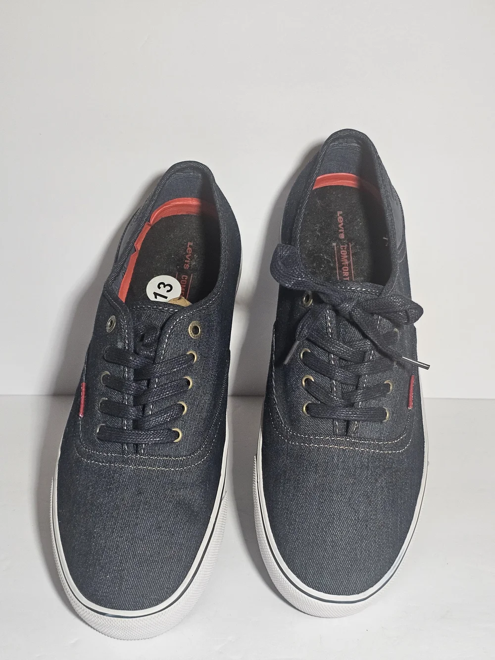 Levi's Comfort Tech Denim Sneakers Mens Size 13 Preppy Lace Up Casual Skate Shoe